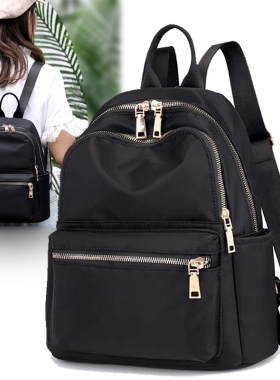 双肩包女2025新款潮旅行牛津布小背包女士百搭时尚帆布小包书包包