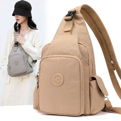 驰豹休闲女双肩包涤纶