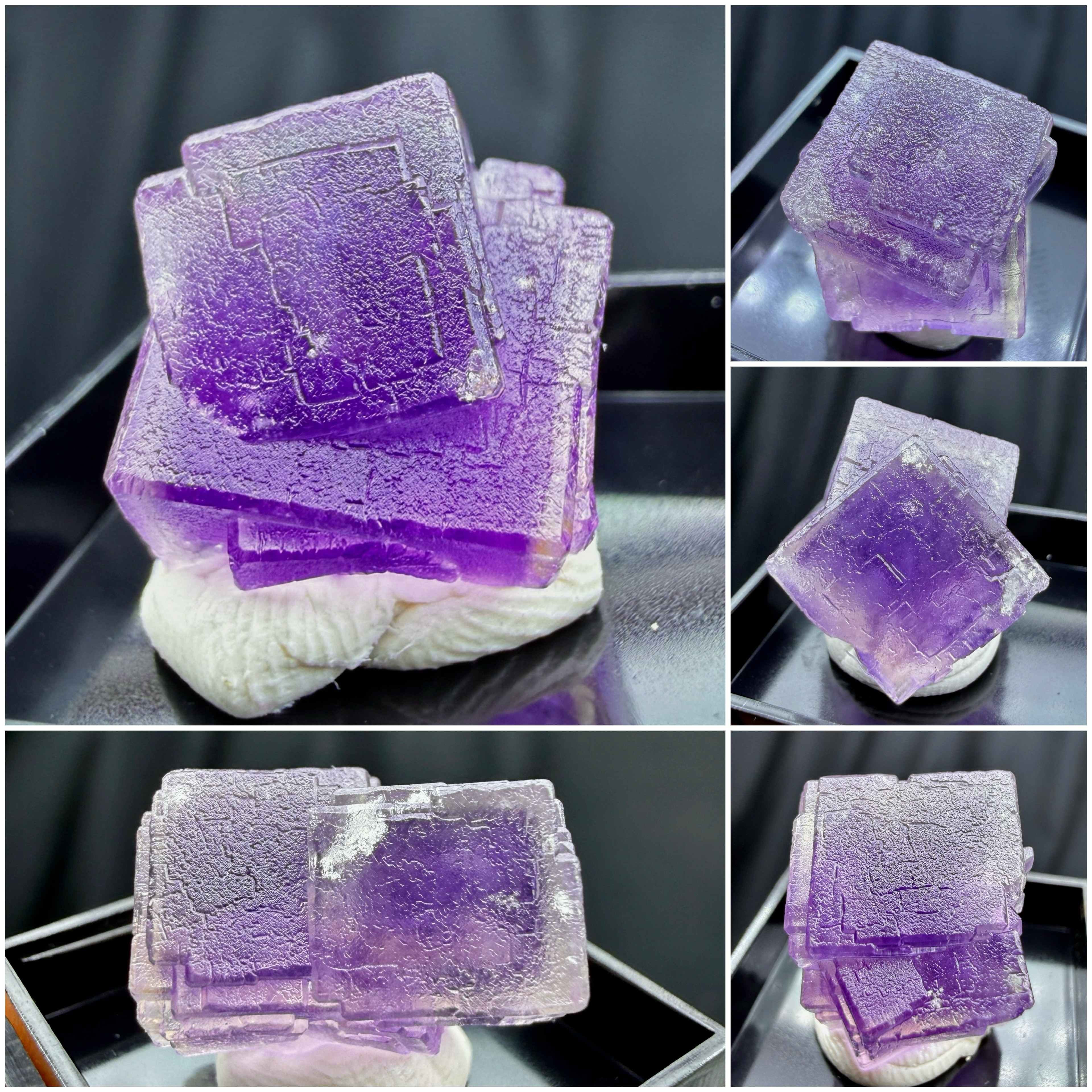 云南立方体紫萤石天然矿物晶体矿石标本摆件教学观赏收藏奇石宝石