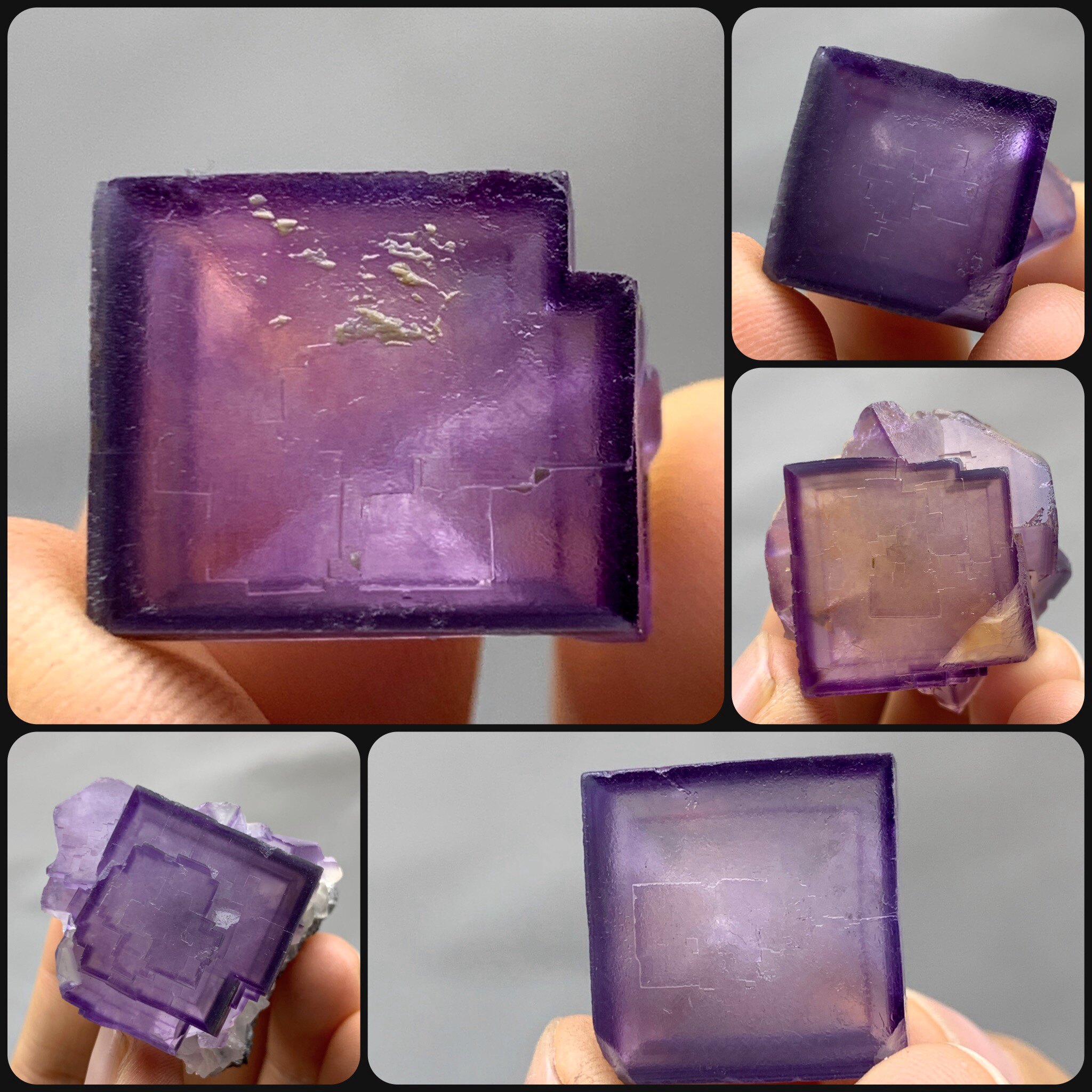 云南 紫红萤石天然矿物晶体矿石标本原石宝石奇石摆件观赏收藏