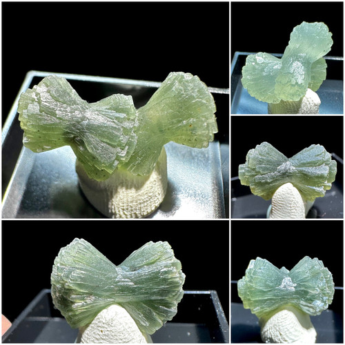 摩洛哥蝴蝶结葡萄石天然矿物晶体矿石标本摆件教学观赏收藏奇石