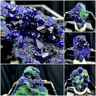 蓝铜矿孔雀石精美盒子矿天然矿物晶体矿石标本摆件教学观赏收藏