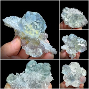 福建溶蚀蓝心绿萤石水晶方解石天然矿物晶体矿石标本原石宝石奇石