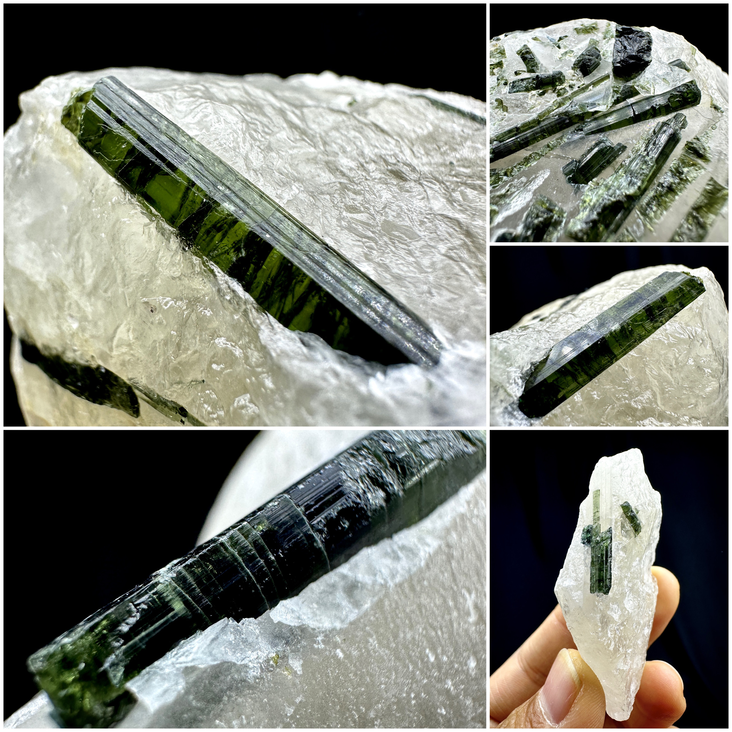 巴西绿碧玺石英天然矿物晶体矿石标本摆件教学观赏收藏奇石宝石