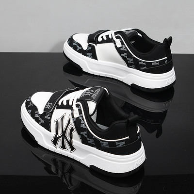 欧洲站男鞋春夏透气休闲运动魔术贴小白鞋百搭情侣厚底增高老爹鞋