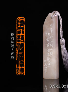 樽前诗酒且优悠与湛甘泉叙旧 梁丕 手工篆刻成品章书法书画印章
