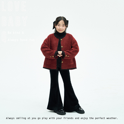 丝绒小香风LBQ原创童装秋冬