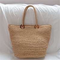 Straw bag hand woven simple handbag holiday travel shoulder