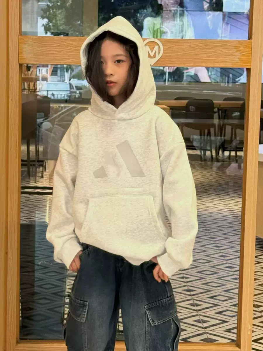 儿童卫衣秋冬款加绒男女童中大童连帽衫