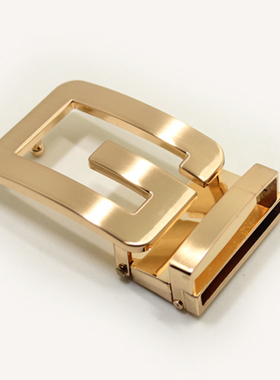 男士平滑扣皮带扣头打眼腰带扣头3.8CM合金耐磨带尾夹裤带头G扣