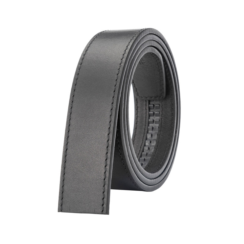 双面头层牛皮自动扣皮带条光身真皮男士腰带无头腰带条3.5纯牛皮