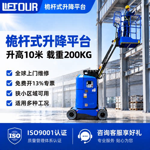 小型桅柱式载人高空旋转升降车