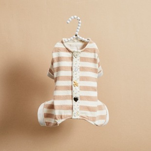 现货/燕子萌宠屋韩国代购Louisdog小型猫狗秋冬条纹裤