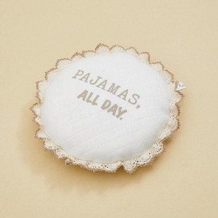 燕子萌宠屋韩国代购 louisdog宠物猫狗时尚双面圆形花边枕头