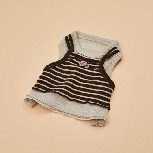 现货/燕子萌宠屋韩国代购Louisdog小型猫狗美拉德条纹时尚上衣