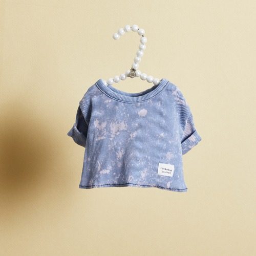 燕子萌宠屋韩国代购 louisdog不规则扎染短袖上衣