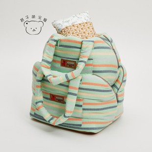 燕子萌宠屋韩国代购louisdog宠物猫狗时尚条纹宽肩带贝壳外出包