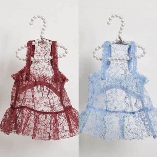 燕子萌宠屋 韩国代购 louisdog 猫狗吊带背心 透视蕾丝吊带