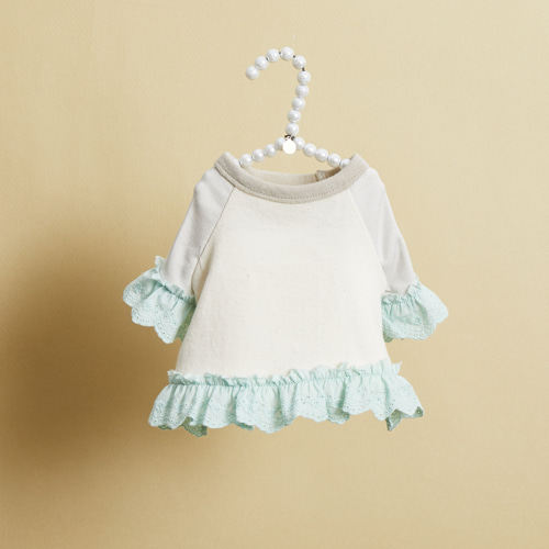 燕子萌宠屋韩国代购 louisdog宠物猫狗秋冬打底花边袖口上衣