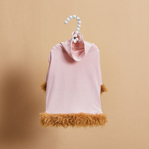 燕子萌宠屋韩国代购Louisdog小型猫狗秋冬打底毛绒边上衣