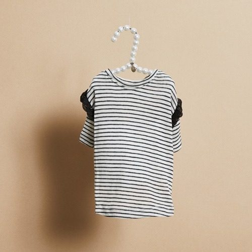 燕子萌宠屋韩国代购louisdog宠物猫狗秋冬蕾丝飞飞袖条纹上衣