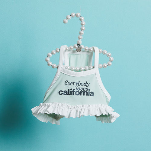 燕子萌宠屋韩国代购 louisdog短款蕾丝花边背心上衣