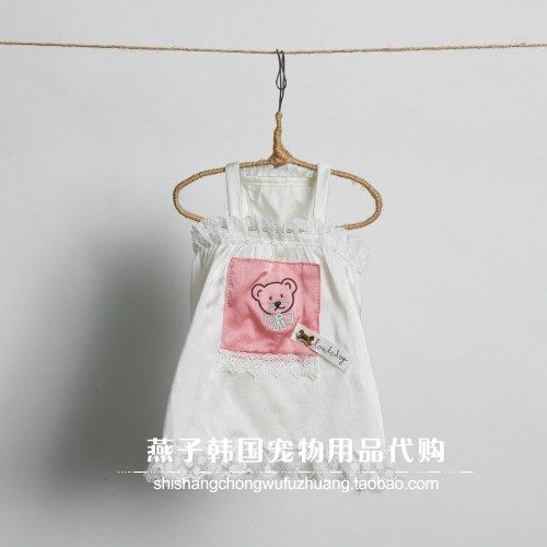 燕子萌宠屋韩国代购 louisdog猫狗吊带连衣裙可爱卡通图案