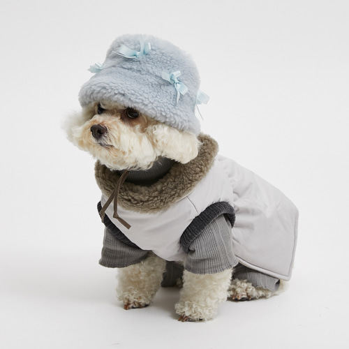 燕子萌宠屋韩国代购louisdog猫狗秋冬保暖毛绒小型犬可爱渔夫帽子