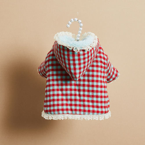 燕子萌宠屋韩国代购louisdog猫狗保暖毛绒外套 可爱北欧纯棉上衣