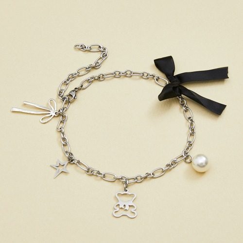 燕子萌宠屋韩国代购louisdog猫狗时尚小熊元素项链丝带宠物项圈