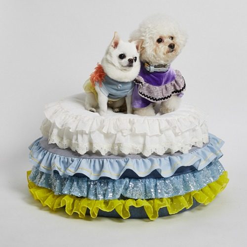 燕子萌宠屋 韩国代购 louisdog猫狗宠物可拆洗圆垫子 韩国直邮