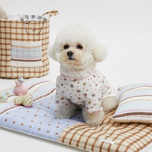 燕子萌宠屋韩国代购 louisdog宠物猫狗纯棉高弹高领透气短袖T恤