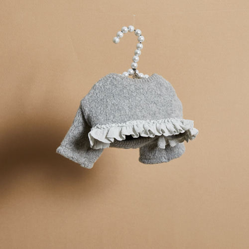 燕子萌宠屋韩国代购louisdog宠物猫狗秋冬短款毛绒上衣小型犬衣服