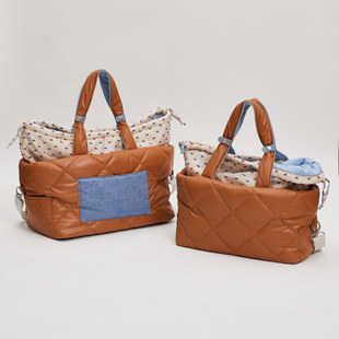 燕子萌宠屋韩国代购 louisdog双层两用包 猫狗保暖拎包肩带包