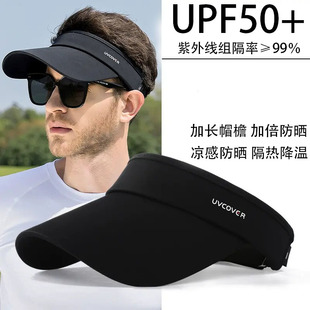 2025新款 抗UV运动跑步鸭舌遮阳帽大帽簷空顶太 防晒帽女秋季