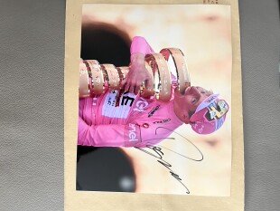 波加查亲笔签名十寸大照片 环法车手