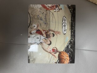 崔永熙亲笔签名十寸大照片 篮网球员