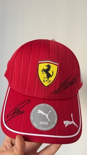 汉密尔顿 勒克莱尔亲笔签名帽子  法拉利车手