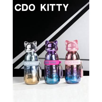 CDOKitty纯钛保温杯可爱随手杯保温保冷水杯360ml