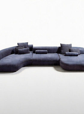 意式Baxter皮亚夫大平层别墅大小户型客厅磨砂布沙发