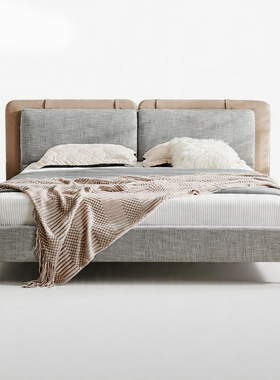 Guge 古格 | 意大利设计师布艺床棉麻现代简约米洛提背包双人床