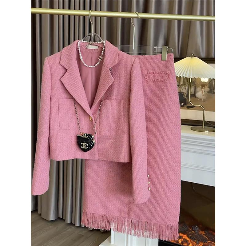 小香风套装裙女2024秋冬新