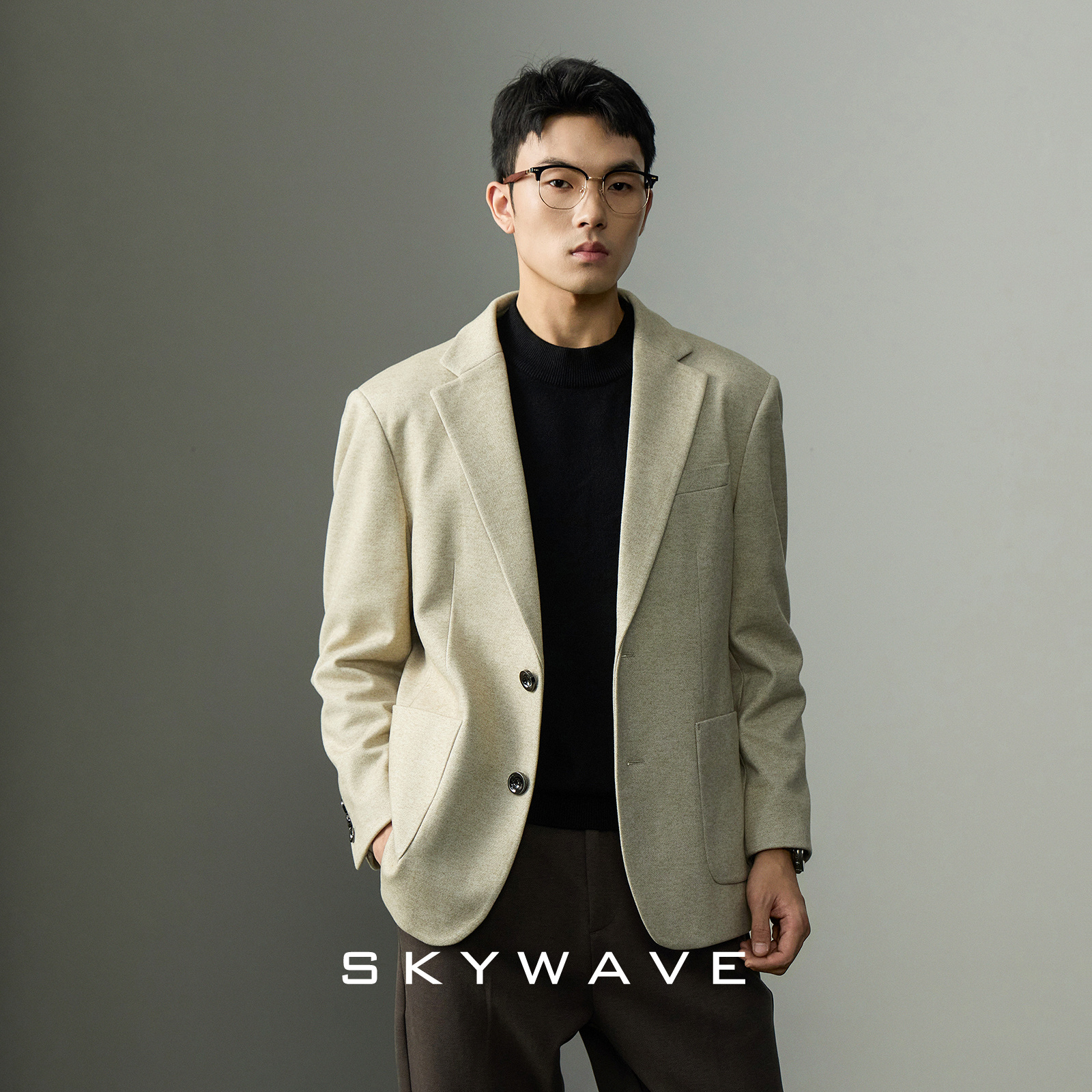 垂顺毛呢易打理高端轻奢西装外套