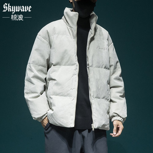 美式潮牌休闲立领宽松羽绒服常规