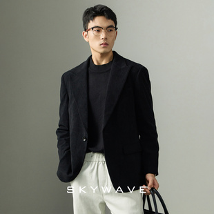 翻驳领设计 新款 绅士休闲西装 秋季 轻商务通勤百搭上衣 外套男士