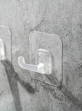 挂钩子强力粘胶墙壁挂墙上透明无痕承重浴室厨房勾粘贴免打孔粘钩