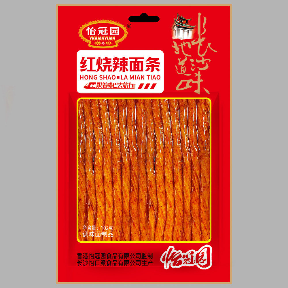 【怡冠园】102g红烧辣面条麻辣辣条怀旧小零食批发休闲食品面筋,零食/坚果/特产,面筋制品,淘宝优惠券,粉丝福利购,淘宝优惠卷
