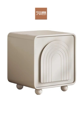 现代简约家用小型床边柜子2025款白色烤漆奶油风儿童房卧室床头柜