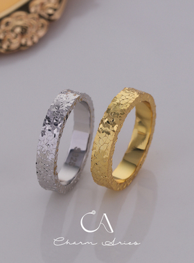 情侣S925纯银小众简约百搭戒指