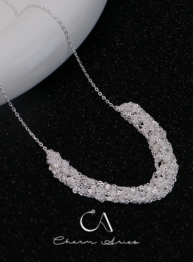 S925纯银锁骨链女生轻奢高级项链